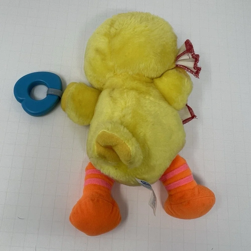 Playskool Sesame Street Big Bird Baby Sensory Rattle Plush Toy 1988 Vintage 8